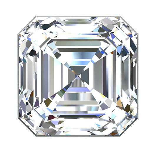 0.81 ct D VVS2 Asscher Shape Natural Diamond