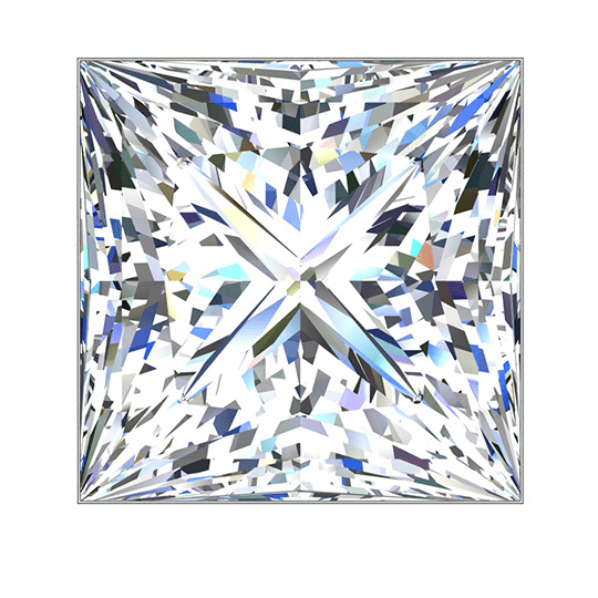 0.61 ct F VS1 Princess Shape Natural Diamond