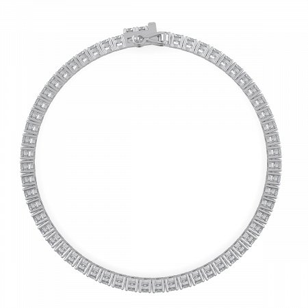 18ct White Gold Lab Grown Diamond Tennis Bracelet 5.00ct Total Weight, E-F / VS-VVS
