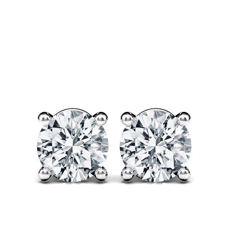 Earrings with 2 Lab Grown Diamonds 3.06cts Total Weight F/VVS2