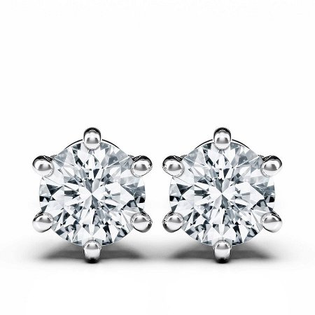 Earrings with 2 Lab Grown Diamonds 0.70ct Total Weight D/VS1