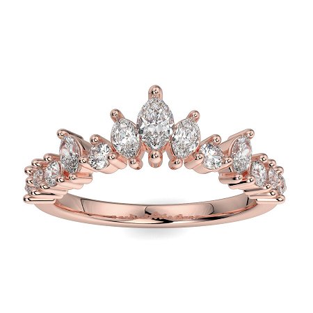18RG CLUSTER WEDDING RING 0.53CTS