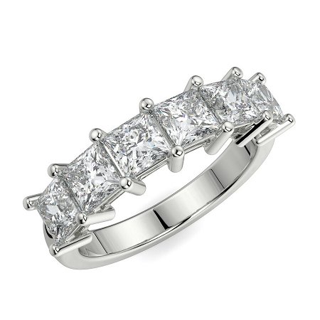 Princess Claw Set Wedding Ring 1.93ct