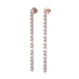 18ct Rose Gold Earring with Emerald & Round Lab Grown Diamond, 5.43ct Total Weight E-F/VS-VVS