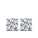 Earrings with 2 Lab Grown Diamonds 2.02cts Total Weight D/VS1