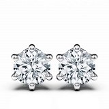 Earrings with 2 Lab Grown Diamonds 1.50cts Total Weight F/VS1