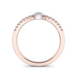 18ct Rose Gold Claw Set Ring with Round Lab Grown Diamond, 0.41ct Total Weight, E-F / VS - VVS