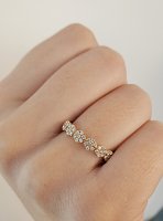Flower Halo .29cts Stacker Ring