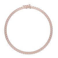 18ct Rose Gold Lab Grown Diamond Tennis Bracelet 3.00ct Total Weight, E-F / VS-VVS