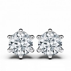 Earrings with 2 Lab Grown Diamonds 4cts Total Weight E/VS1