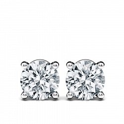 Earrings with 2 Lab Grown Diamonds 3.06cts Total Weight F/VVS2