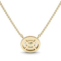 18ct Yellow Gold Necklace with Oval & Round Lab Grown Diamond 0.62ct Total Weight, E-F / VS-VVS