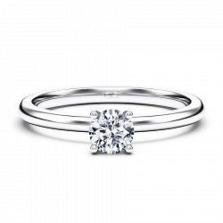Petite Traditional Solitaire Diamond Engagement Ring