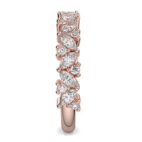 18CT RG SCATTERED MARQUI AND ROUND DIAMOND BAND