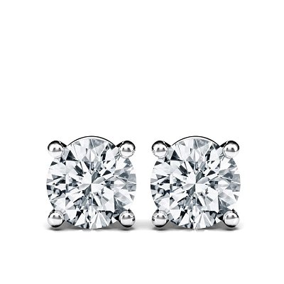 Earrings with 2 Lab Grown Diamonds 1.02cts Total Weight F/VS2